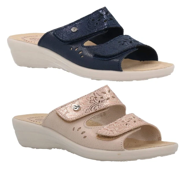 Fly Flot | Classic Woman, Pantofole Donna Classiche, Ciabatta con Tomaia in Morbida Microfibra e Sottopiede in Evopell, Blu, 38