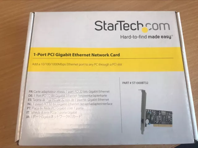 StarTech.com Carte reseau PCI a 1 port Gigabit Ethernet - 10/100/1000 -  32-bits - Adaptateur reseau - PCI - Gigabit Ethernet (ST1000BT32), Cartes  réseau