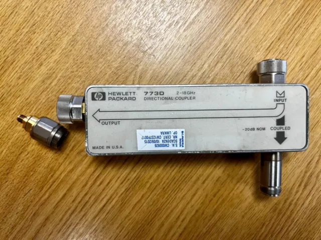 AGILENT KEYSIGHT HP 773D 2-18GHz DIRECTIONAL COUPLER WITH SMA ADAPTOR