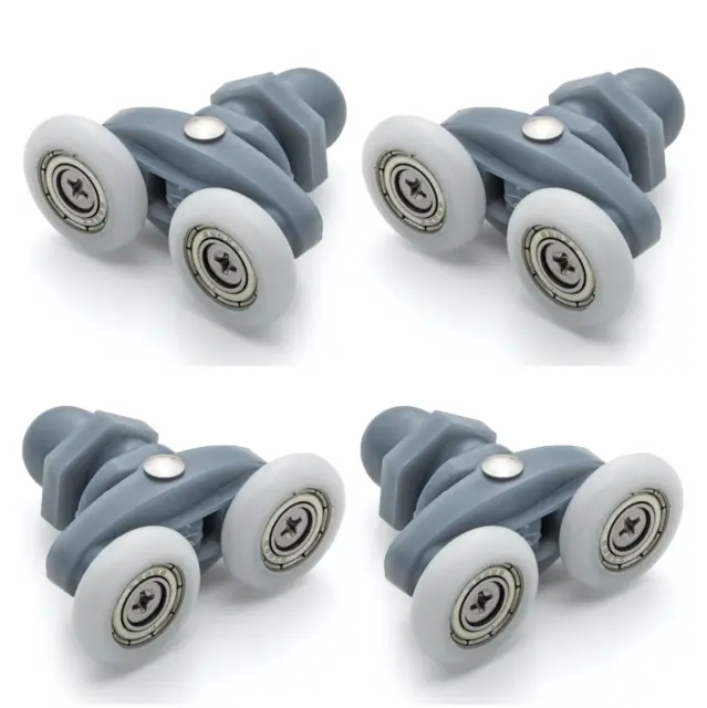 Shower Door Rollers Runners Wheels 20, 22, 23,or 25mm diameter, Pack of 4, L006