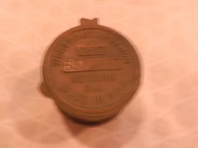 Vintage Worthington - Gamon Brass Water Meter Cover, Newark New Jersey
