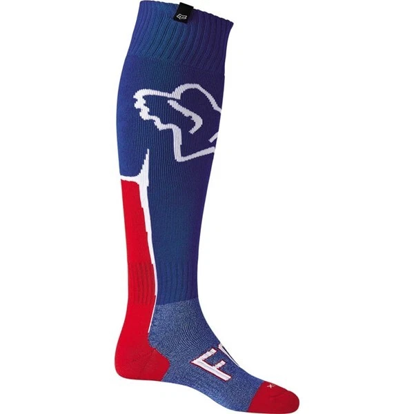 Blue/Red/White Sz M Fox Racing Coolmax Cntro Thin Socks