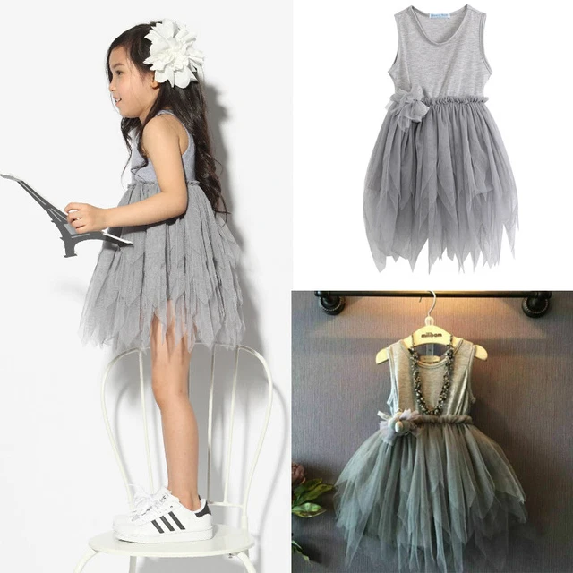 Toddler Kids Baby Girls Ruffle Tops Layered Dress Outfits Summer Clothes Set