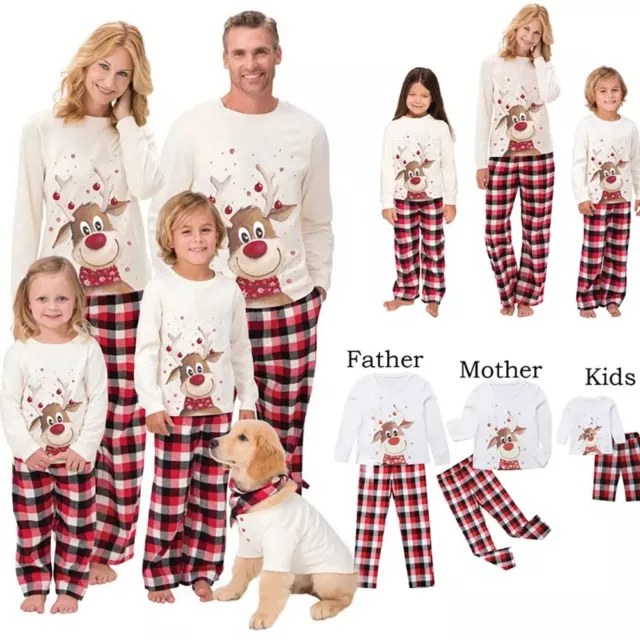 Pijamas a juego de la familia de Navidad Pijamas de regalo de Navidad Pijamas