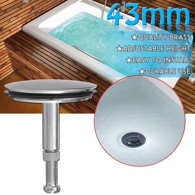 Bouchon De Vidange Baignoire 43 Mm En Laiton Chromé
