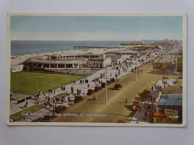 The Promenade and Marina, Great Yarmouth Postcard