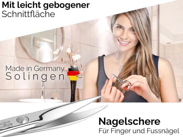 Nagelschere Solingen Made in Germany Deutschland mit Etui Fußnagelschere Scharf 2