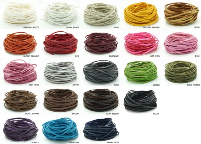 3mm x 1.5mm One Side PU Leather Covered Faux Suede Cord Lace Bracelet Making