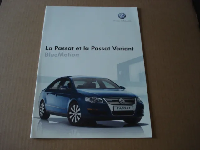 catalogue/brochure  volkswagen passat et passat variante blue motion   -  7/2007