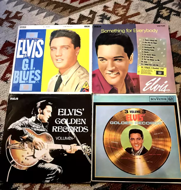 Elvis Presley Job Lot Of 4 Vinyl Albums Vintage Lp 33 Rpm