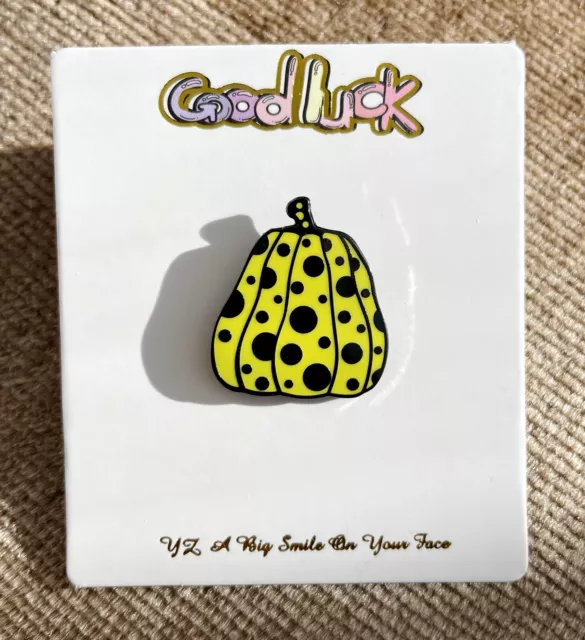 Japanese Art Inspired Yellow Black Pumpkin Yayoi Kusama Enamel Lapel Pin Badge