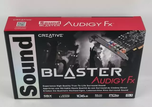 CREATIVE LABS Sound Blaster Audigy FX 5.1 Canaux 24 Bit PCI-E x1 Carte Son