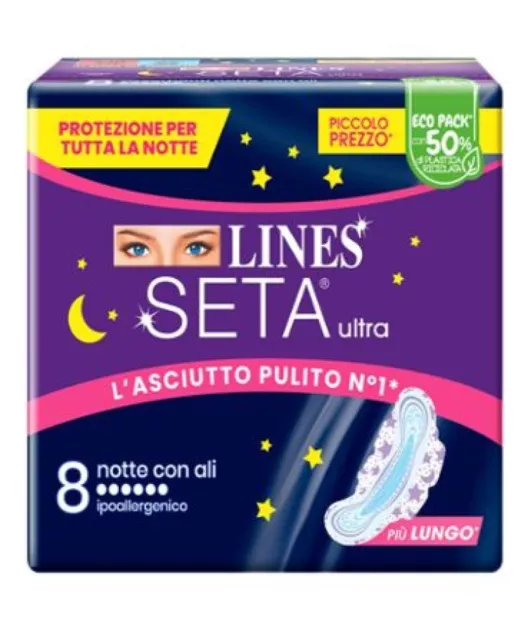 Notte Con Ali Lines Seta Ultra 8 Pezzi