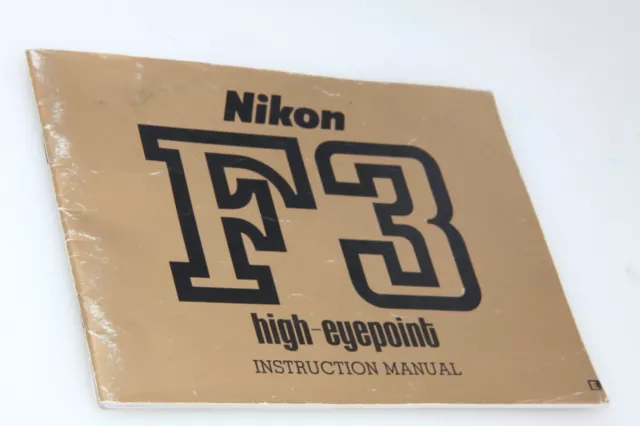 Nikon F3Hi Eye pt. film camera instruction manual English genuine fast ship 935