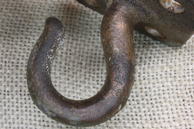 Old Plant Wall Hook Porch Ceiling Barn Hanger rustic vintage copper/ iron 2 x 2” 9