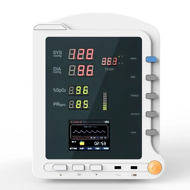 2 8 PORTABLE PATIENT Monitor Machine Vital Sign Multi Paramter NIBP