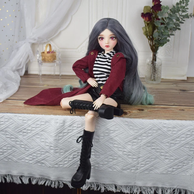 1/3 BJD Doll 24 inch Height Toy Joints Girl Body + Full Set Outfits Free Makeup 3