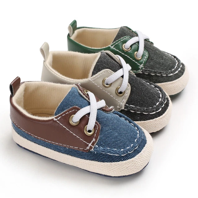 Comfortable Newborn Baby Boy Pram Shoes Infant Sneakers PreWalker Trainers 0-18M