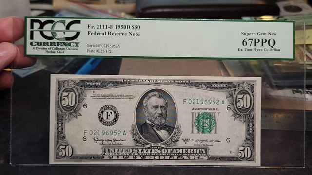 Fr.2111-F $50 1950 D Atlanta Federal Reserve Note PCGS Superb GEM 67 PPQ