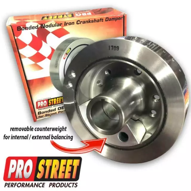 Pro-Street harmonic balancer Ford V8 289 302 351 Cleveland Windsor Ext Balanced 3