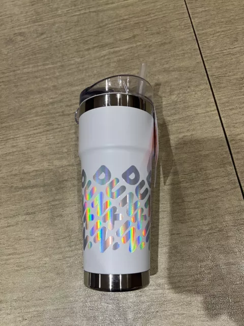 Dunkin Logo 24oz White Tumbler Cup Travel Mug Insulated Coffee Hot Cold