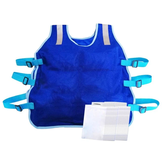 Gilet di raffreddamento estivo regolabile vita borsa ghiaccio gilet prevenzione colpo di calore