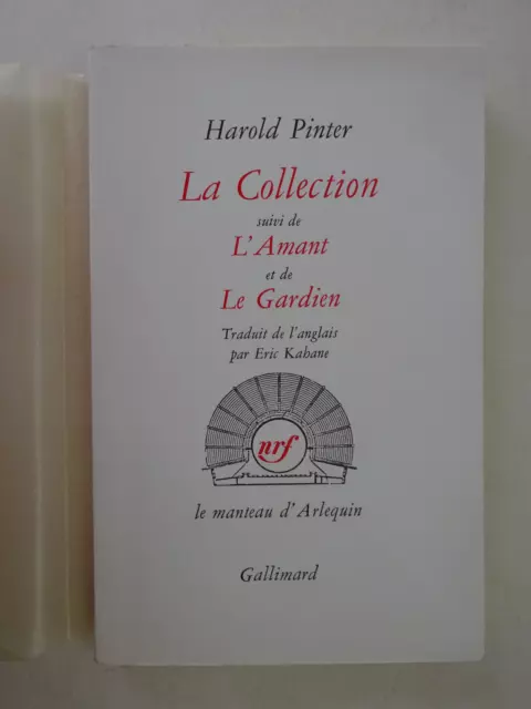 PINTER (Harold). La Collection, suivi de L'Amant et de Le Gardien 1967 E.O. 1/27