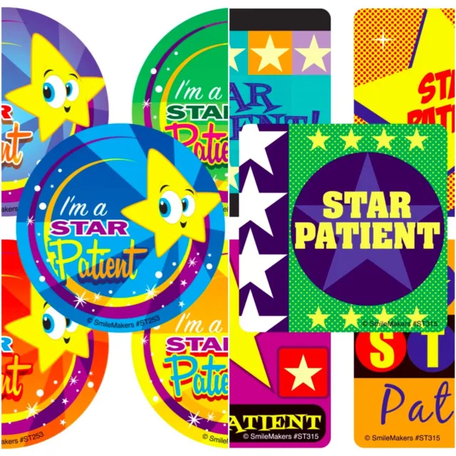 Star Patient x 15 - Patient Nurse Doctor Health Dentist Rewards Medical Stickers
