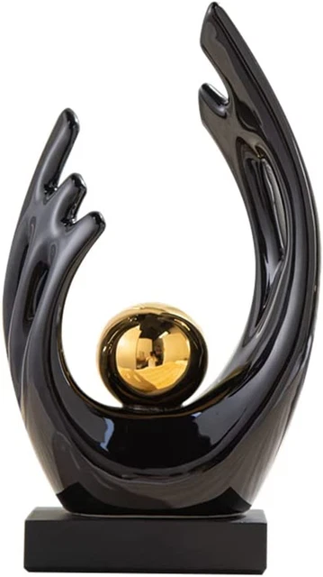Home Decor Ceramic Statue Black Modern Abstract Art Table Decoration Dining Room