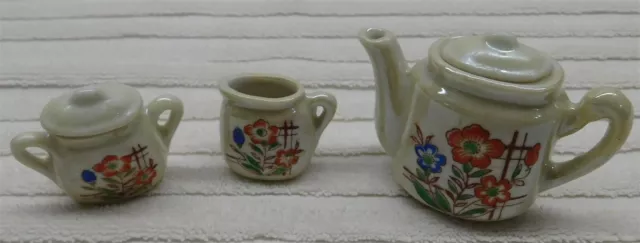 Vintage Miniature Tea 3 Piece Tea Set Made in Japan