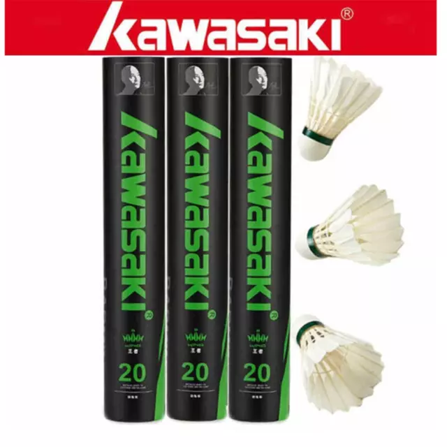 12 Pcs Kawasaki Badminton Shuttlecocks Durable Duck Feather Badminton Ball AU