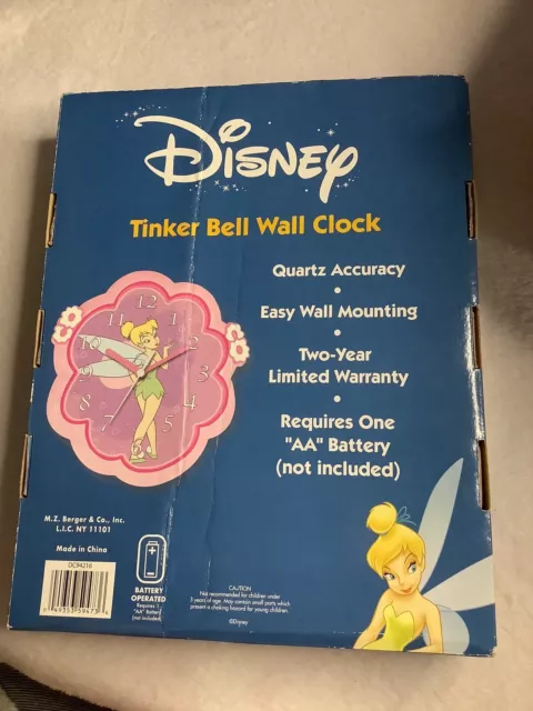 Disney-Fairy~Tinker Bell~Pink~Wall Clock 2