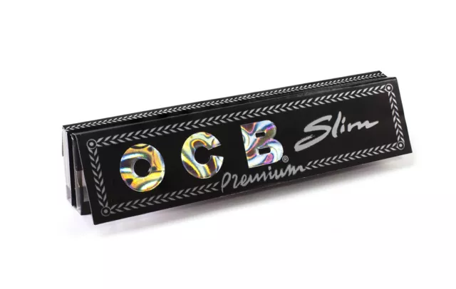 1 5 10 25 50 Ocb Premium Black King Size Slim Smoking Cigarette Rolling Papers 3