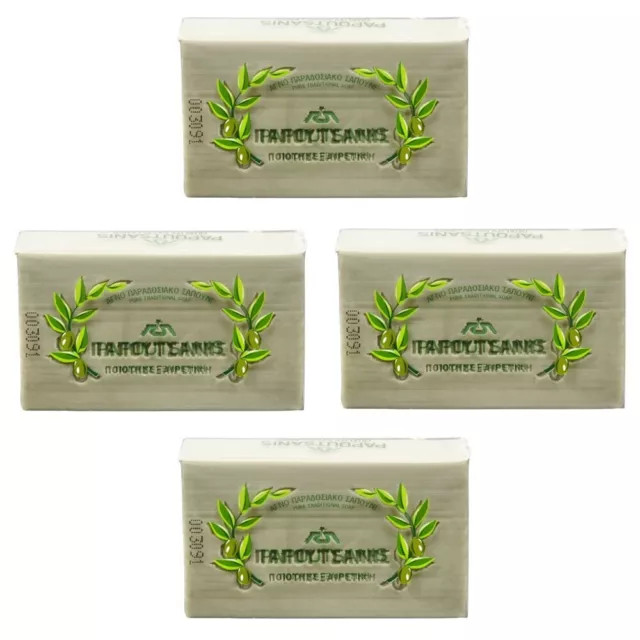 Vert Pure Olive Huile Savon - Paquet De 4 X 125g - Grec Traditionnel "