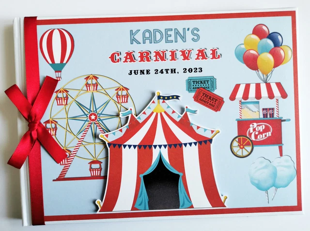 Libro degli ospiti Carnevale personalizzato compleanno/baby shower, album, regalo