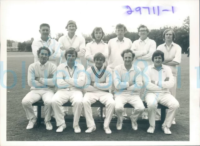 1970s Press photo Fleetwood cricket club team 6.5*4.75"