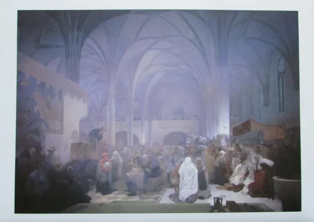 Alfons Mucha PREDIGT DES MISTER JOHANN HUS IN DER BETHLEHEMSKAPELLE Bild