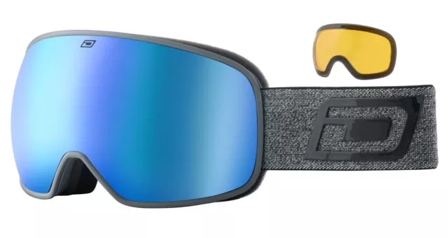 Dirty Dog MUTANT PROPHECY Ski-/Snowboardbrille MATTGRAU/BLAU SPIEGEL+GELB