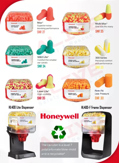 Honeywell Dispenser HL400 / Howard tappi per orecchie in schiuma morbida leggera contenitore di ricarica