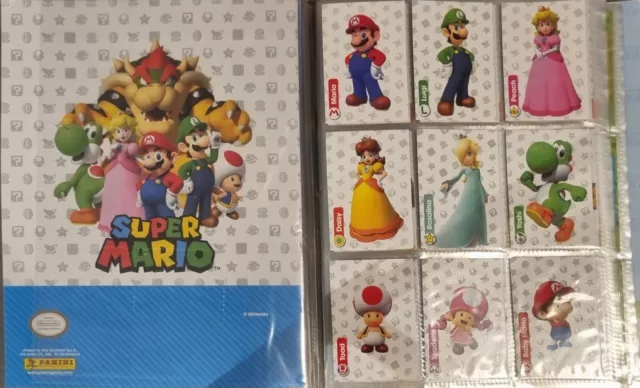 Panini Super Mario Trading Card Collection complète 252 cartes en classeur