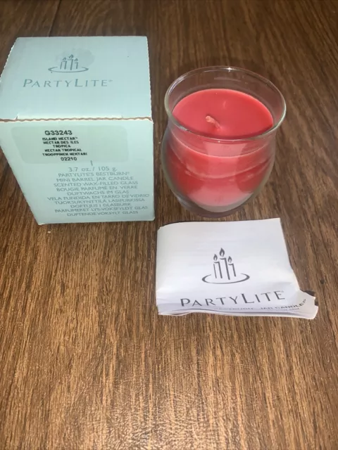 PartyLite Mini Barrel Island Nectar ~ NIB -G33243