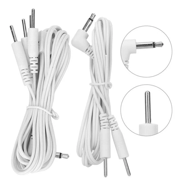 10Pcs DC 3.5mm TENS Electrode Wire Cable for Physiotherapy - US Seller