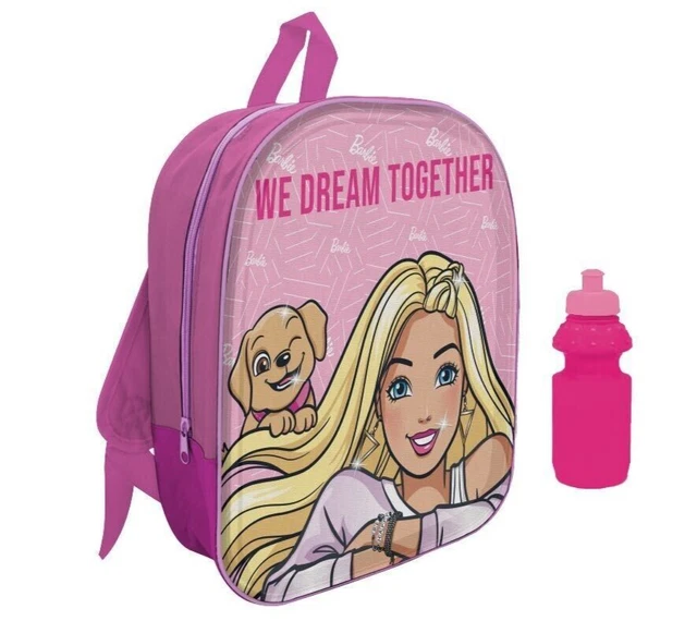 Barbie Borsa Zaino 2in1 Con Borraccia - Per Bambine, Porta Merenda E Bevande - Foto 3