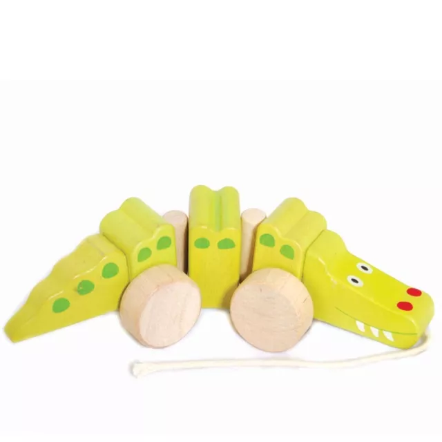 Brand new wooden pull / walk  along toy animal - Crocodile / Alligator