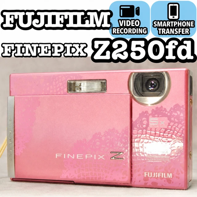 FUJIFILM FINEPIX Z250FD Pink Digital Camera Power on Tested from