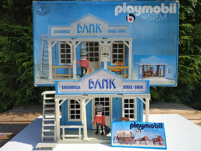 Playmobil Western – Bureau, Scrittoio E Banco Sceriffo Vintage (B4266) Per 3422 3431