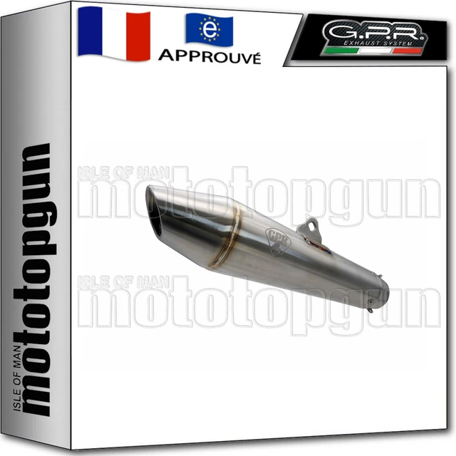 GPR Pot échappement Marque GPR Compatible Avec Yamaha XSR 125 2021-2024, Satinox , Homologué Et Légal, Système D'échappement Complet Avec Catalyseur Et Db Killer Amovible