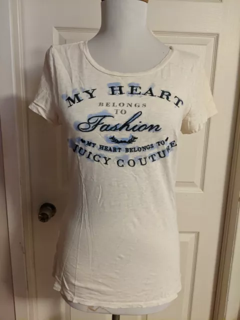 Juicy Couture authentic T-Shirt My heart belongs to Fashion Med !!!!!!!!!!!!!!!!