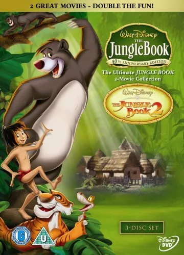 The Jungle Book 1 and 2 (Disney) DVD (2007) Wolfgang Reitherman cert U 3 discs