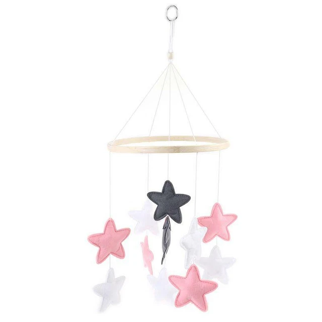 Baby Crib Felt Stars Musical Mobile Rattle Infant Cot Wind Chime Bed Bell Toys